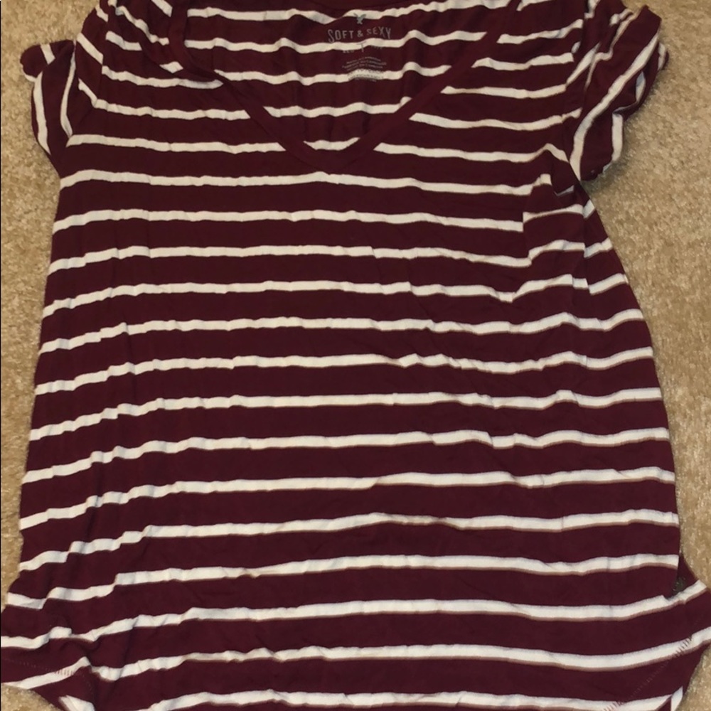 American Eagle Striped Soft and Sexy Tee